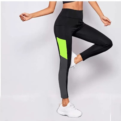 Asjeggings Color Block Women Light Green Tights