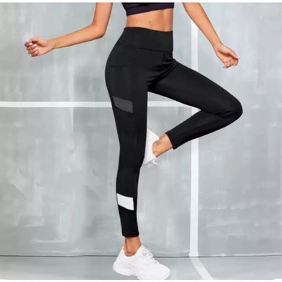 StyleHub Color Block Women Black Tights