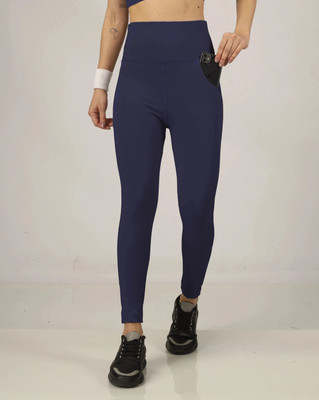 BEYOGINI Solid Women Blue Tights