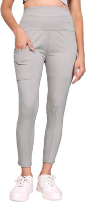 GROWMORE CREATION Solid Women Grey Tights
