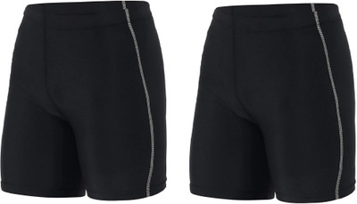 Kyk Solid Men Black Tights