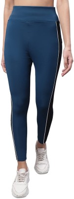 PERFKTU Color Block Women Blue Tights