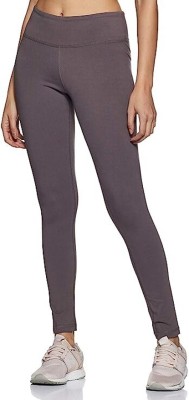 REEBOK Solid Women Grey Tights