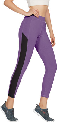 Valley Color Block Women Light Green Tights