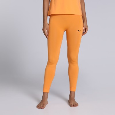 PUMA Solid Women Orange Tights