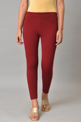 ELLEVEN Solid Women Red Tights