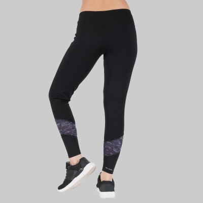 VECTOR X Printed Women Black Tights