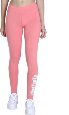 PUMA Solid Women Pink Tights
