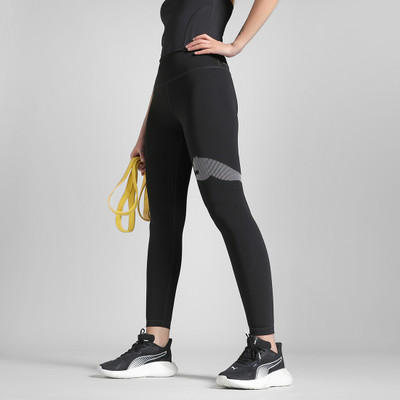 PUMA Solid Women Black Tights