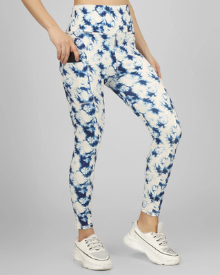 BEYOGINI Printed Women Blue Tights