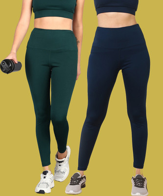 Nexstep Solid, Printed Women Blue, Green Tights