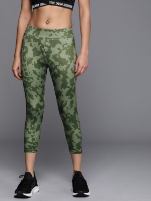 HRX by Hrithik Roshan Printed Women Green Tights