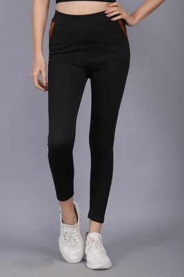 mgrandbear Solid Women Black Tights