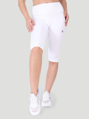 Woomfox Solid Women White Tights