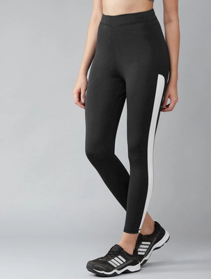 Earthjoy Color Block Women Black Tights