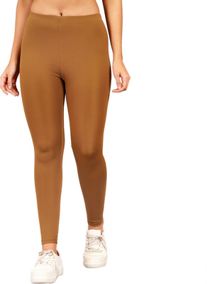 NINQ Solid Women Brown Tights