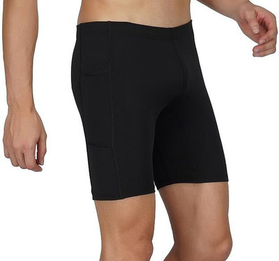 NINQ Solid Men Black Tights