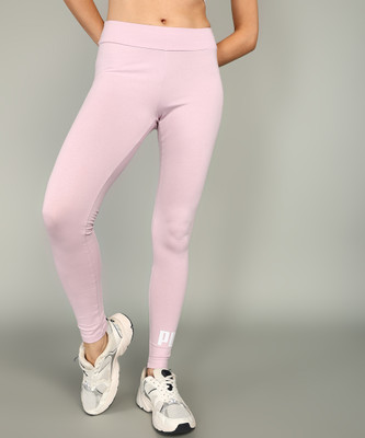 PUMA Solid Women Purple Tights