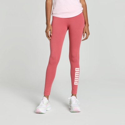 PUMA Solid Women Pink Tights