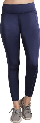 Trylo Solid Women Blue Tights