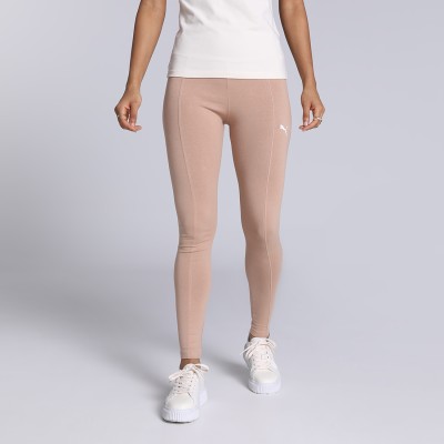 PUMA Solid Women Beige Tights