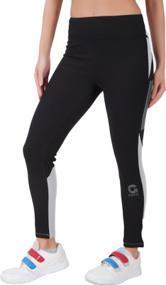 GOTO Color Block Women Black Tights