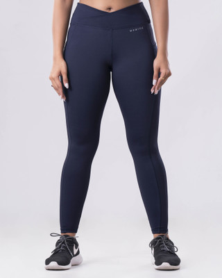 WOMINK Solid Women Dark Blue Tights