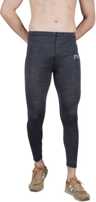 never lose Self Design Men Brown Tights