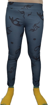 Apiwan by Kastumi Printed, Self Design Women Grey Tights