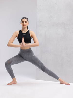 HRX by Hrithik Roshan Solid Women Grey Tights