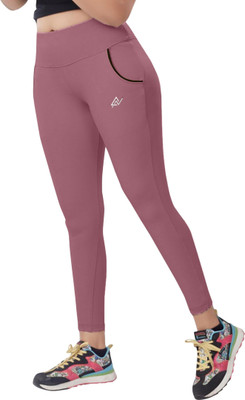 NEXSUS APPARELS Solid Women Pink Tights