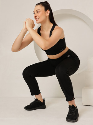 Clovia Solid Women Black Tights