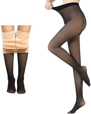 HOSVIN Solid Women Black, Beige Tights