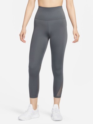 NIKE Solid Women Grey Tights