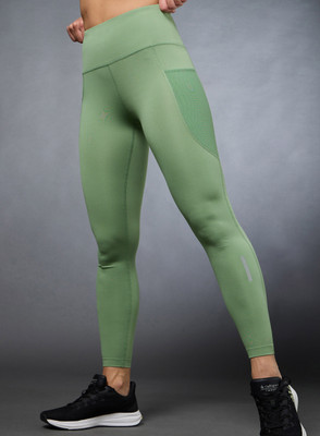 Cult Self Design Women Green Tights