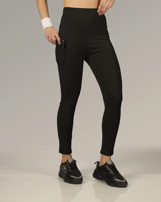 BEYOGINI Solid Women Black Tights