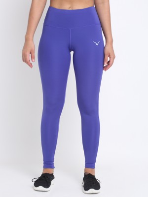 Invincible Solid Women Blue Tights