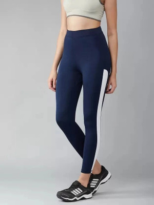 KGN HUB Color Block Women Blue Tights