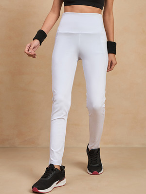 COLOR CAPITAL Solid Women White Tights