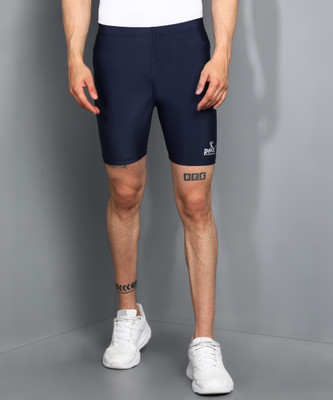 Pace International Solid Men Dark Blue Tights