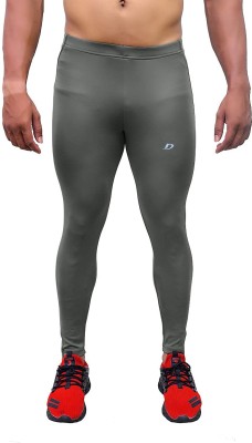 Decisive Solid Men Grey Tights