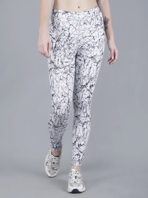 DYWER Printed Women White Tights