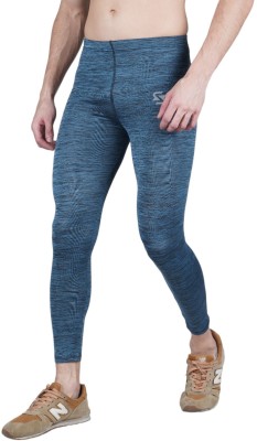 Sportinger Self Design Men Light Blue Tights