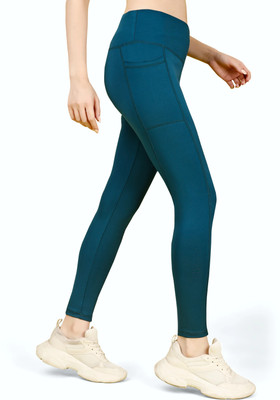 NEXSUS APPARELS Solid Women Green Tights