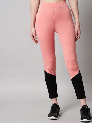 BEING RUNNER Color Block Women Multicolor Tights