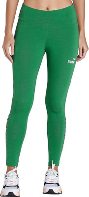 PUMA Solid Women Green Tights