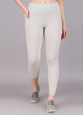 Cosvos Solid Women Grey Tights