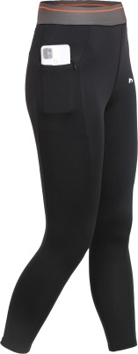 never lose Solid Women Black Tights