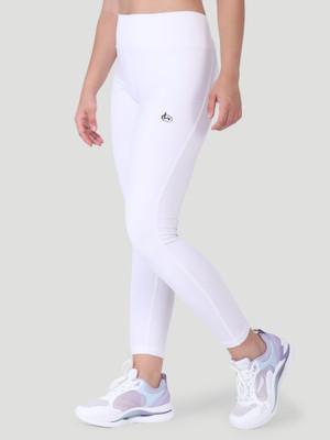 Woomfox Solid Women White Tights