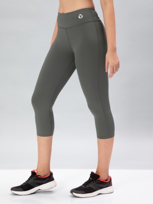 TECHNOSPORT Solid Women Grey Tights